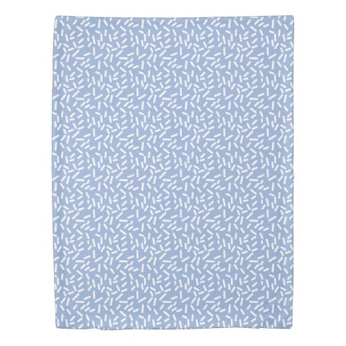 Cute Pastel Blue White Sprinkles Pattern Duvet Cover