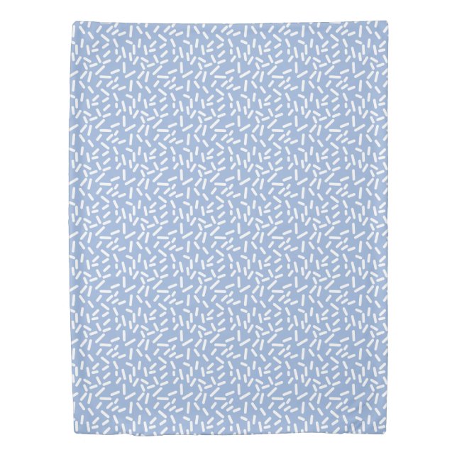 Cute Pastel Blue White Sprinkles Pattern Duvet Cover (Front)
