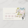 Cute Pastel Boho Blush Blue Floral 6 Punch Loyalty Business Card