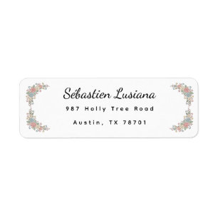 Cute Pastel Boho Rainbow Baby Shower Address Label