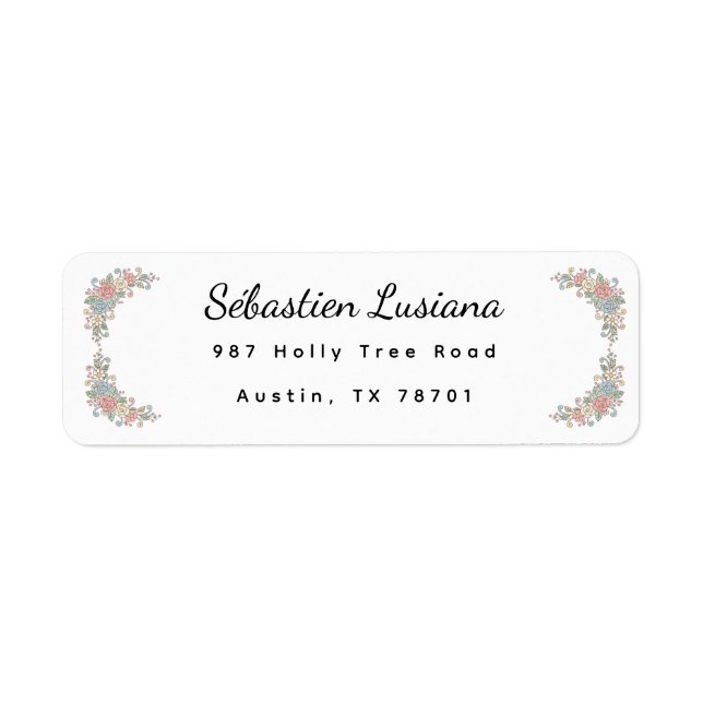 Cute Pastel Boho Rainbow Baby Shower Address Label (Front)