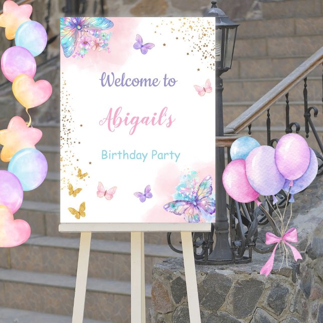 Cute Pastel Butterfly Welcome Sign  (Creator Uploaded)