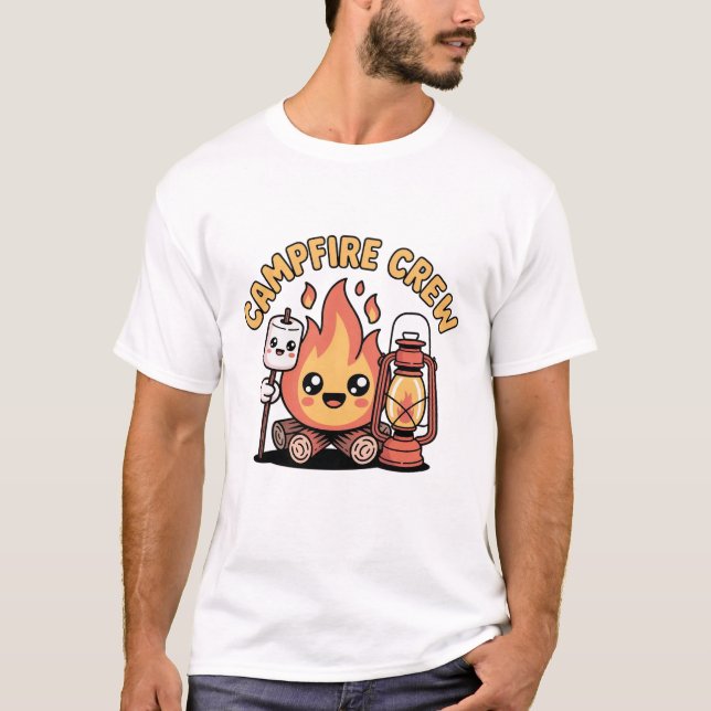Cute Pastel Campfire Marshmallow Lantern Kawaii  T-Shirt (Front)