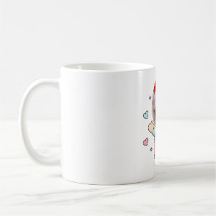 Cute Pastel Cartoon Character Mug Wrap with Blank