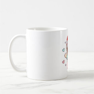 Cute Pastel Cartoon Character Mug Wrap with Blank