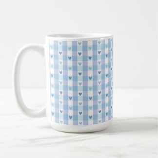 Cute Pastel Checkered Love Design Coffee Mug