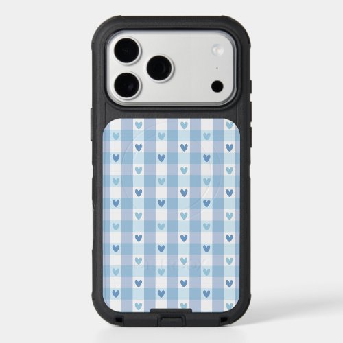 Cute Pastel Checkered Love Design iPhone 17 Pro Max Case