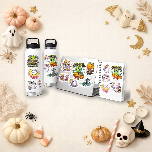 Cute Pastel Chibi Halloween Characte Sticker (Creator Uploaded)