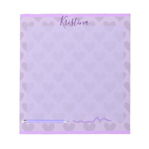 Cute Pastel Chic Lavender Personalized Notepad