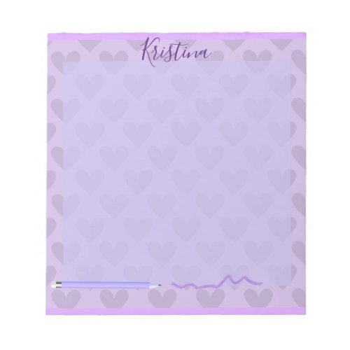 Cute Pastel Chic Lavender Personalized Notepad