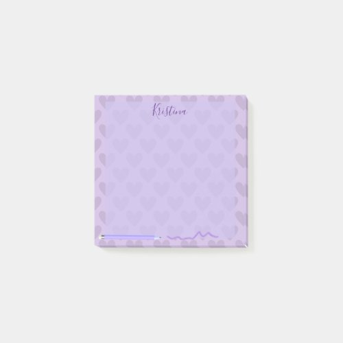 Cute Pastel Chic Lavender Personalized Post_it Notes