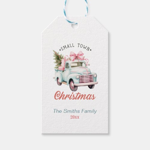 Cute Pastel Christmas Car Gift Tags