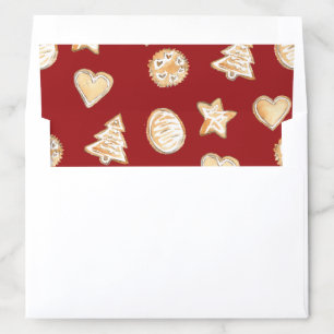 Cute Pastel Christmas Sugar Cookie Envelope Liner