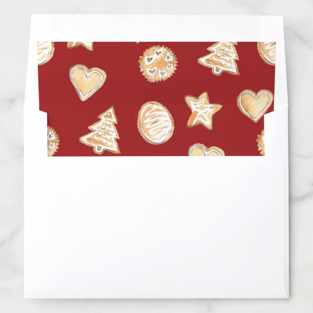 Cute Pastel Christmas Sugar Cookie Envelope Liner (In Envelope)