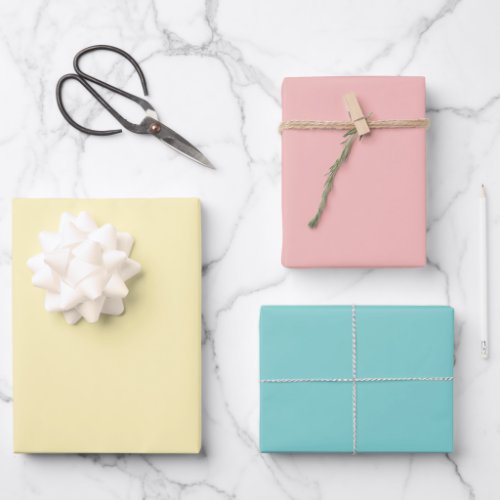 Cute Pastel Color Wrapping Paper Sheets