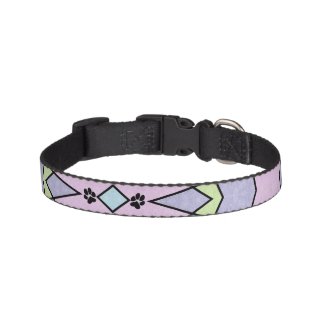 Cute pastel colors abstract geometric Paw prints