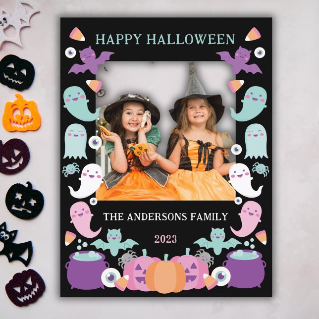 Cute pastel colors halloween photo card (Creator Uploaded)