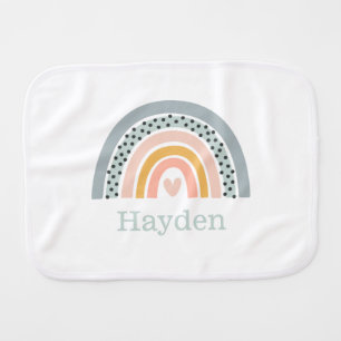 Cute Pastel Colors Hand Drawn Rainbow Baby Burp Cl Cloth