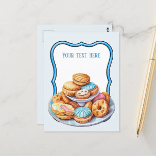 Cute Pastel cookies add text Business  Postcard