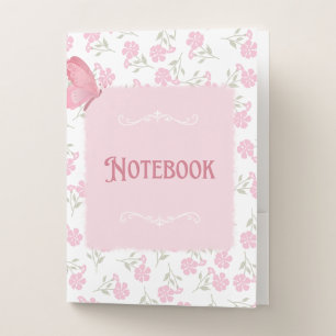 Cute Pastel Diary Notebook Soft Aesthetic Journa Pocket Folder