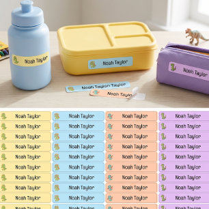 Cute Pastel Dinosaur Kids Personalized Name Labels