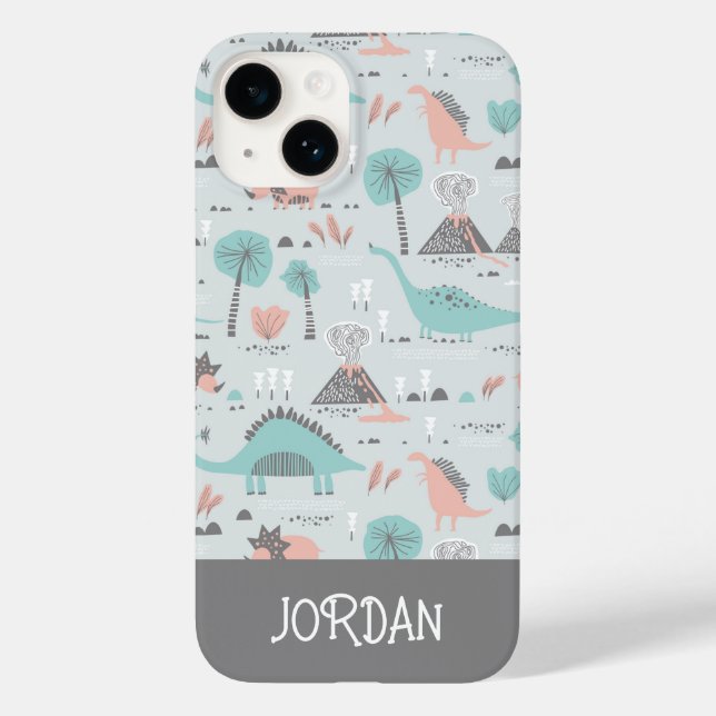 Cute Pastel Dinosaur Pattern Case-Mate iPhone Case (Back)