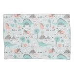 Cute Pastel Dinosaur Pattern Pillow Case