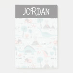 Cute Pastel Dinosaur Pattern Post-it Notes