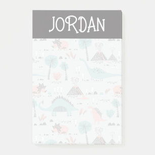 Cute Pastel Dinosaur Pattern Post-it Notes