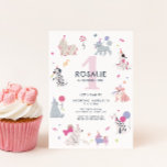 Cute Pastel Dog Girls First Birthday Invitation<br><div class="desc">Get ready to bark up some fun with this adorable “Let’s Pawty” birthday invitation! Perfect for dog-loving girls, this pastel-themed invite features cute puppies, party hats, balloons, and soft rainbow colors for a playful and sweet vibe. Whether you're throwing a puppy party or a paw-some birthday bash, this customizable invitation...</div>