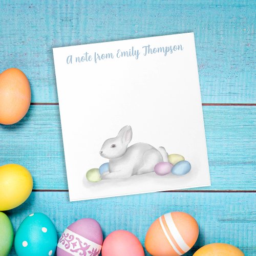 Cute Pastel Easter Bunny Simple Classic Minimalist Notepad