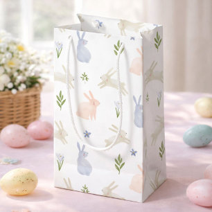 Cute Pastel Easter Bunny Spring Small Gift Bag