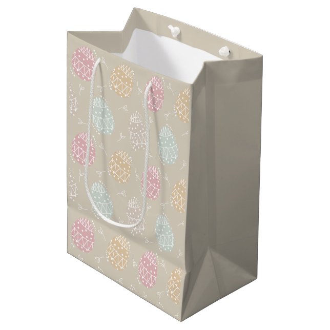Cute Pastel Easter egg Medium Gift Bag (Front Angled)