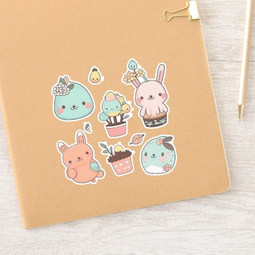 Cute Pastel Easter Sticker Set