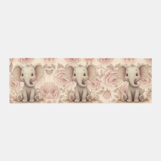Cute Pastel Elephant  Runner