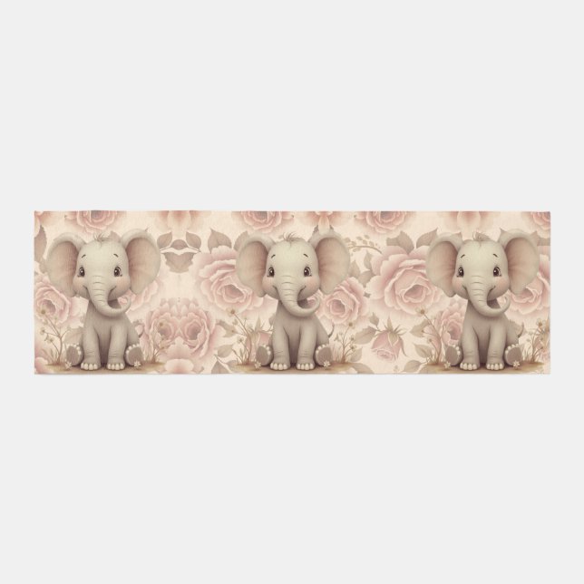 Cute Pastel Elephant  Runner (Front)