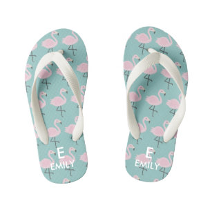 Flamingo Theme Flip Flops for Kids