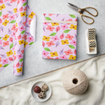 Cute Pastel Floral Pattern Soft Pink Girly