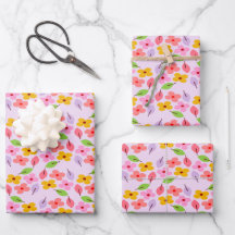 Cute Pastel Floral Pattern Soft Pink Girly
