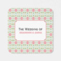 Pink Sea Pattern Cute Pastel Floral Seamless Pattern sweet pink Square Sticker | Zazzle
