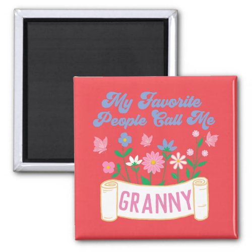 Cute Pastel Flower Garden For Granny Magnet