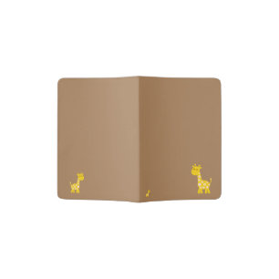 Cute pastel flowers Giraffe pattern Retro Passport Holder