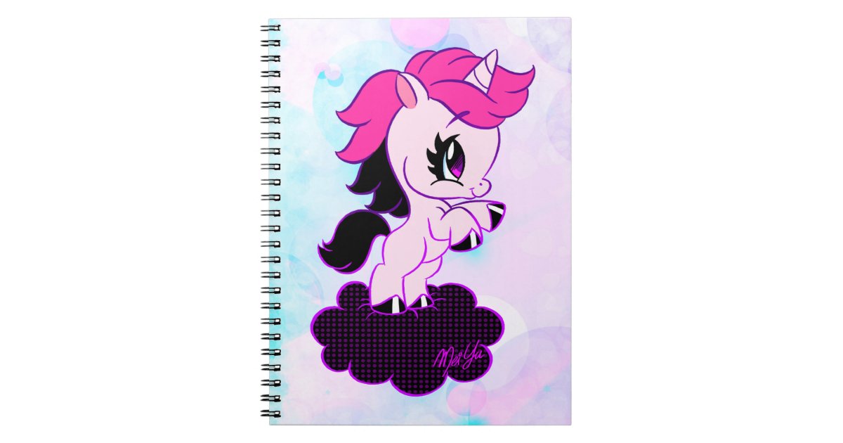 Cute Pastel Galaxy Unicorn Spiral Bound Notebook Zazzle Com
