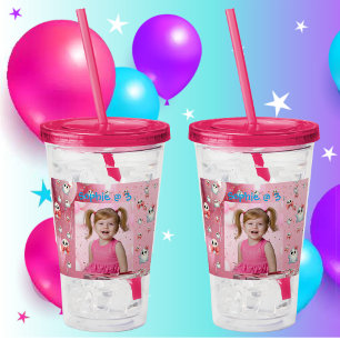 Cute Pastel Ghost Acrylic Tumbler Birthday Gift