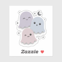 Cute Pastel Ghost Friends Halloween Vinyl