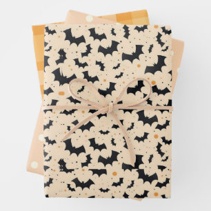 Cute Pastel Ghost Halloween Wrapping Paper Sheets