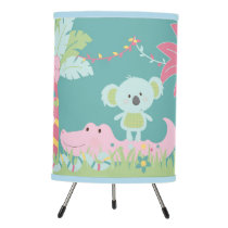 Cute Pastel Girly Wild Animals Kids Baby Tripod Lamp