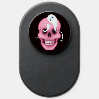 Cute Pastel Goth Pink Skull Whimsigoth Horror PopSocket