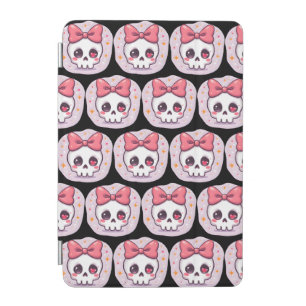 Cute Pastel Goth Skull with Bow iPad Mini Cover