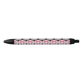 Cute Pastel Goth Skull with Bow Pen